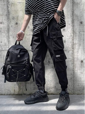 Men Flap Pocket Cargo Pants