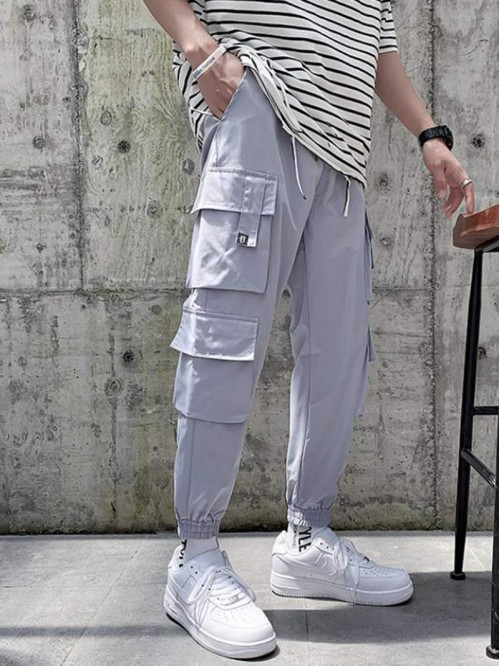 Men Flap Pocket Cargo Pants