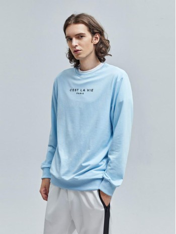 Men Slogan Graphic Pullover