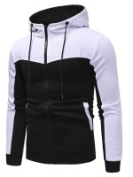 Men Two Tone Zip Up Hoodie With Joggers