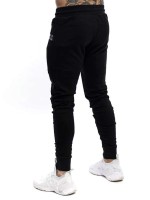 Men Drawstring Front Contrast Panel Sweat Pants