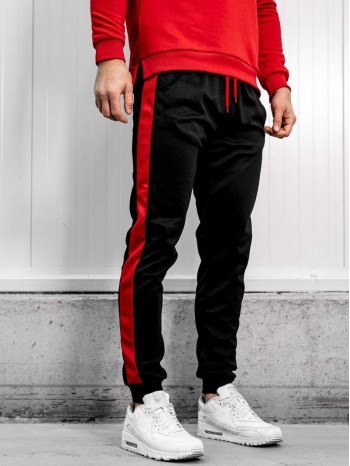 Men Contrast Panel Sweatpants