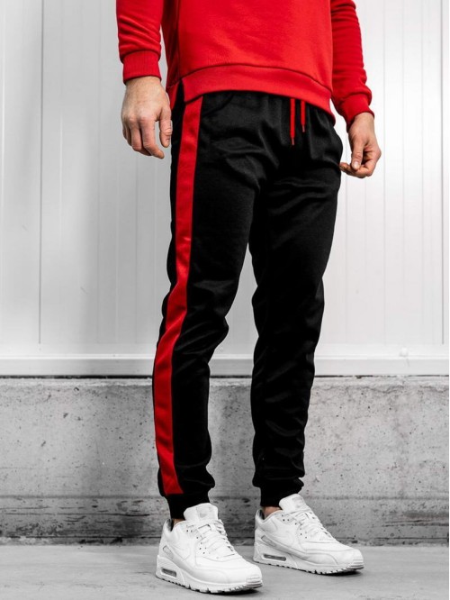 Men Contrast Panel Sweatpants