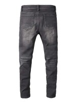 Men Ripped Slant Pocket Jeans