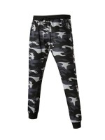 Men Camouflage Print Zip & Drawstring Hoodie Tracksuit