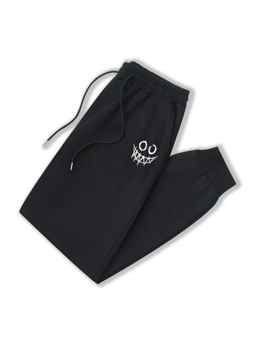 Men Cartoon Graphic Drawstring Sweatpants