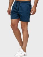 Men Drawstring Waist Track Shorts