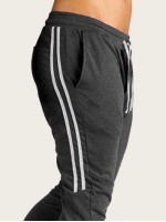 Men Drawstring Waist Side Tape Pants