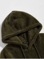 Men Teddy Drawstring Hoodie