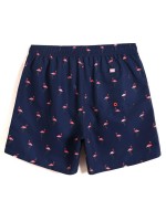 Men Allover Flamingo Print Swim Trunks