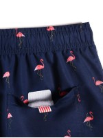 Men Allover Flamingo Print Swim Trunks