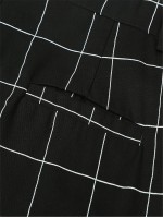 Men Grid Print Tapered Pants