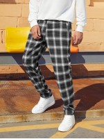 Men Tartan Print Pants