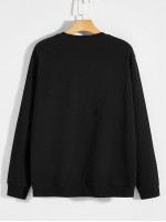 Men Solid Round Neck Sweatshirt