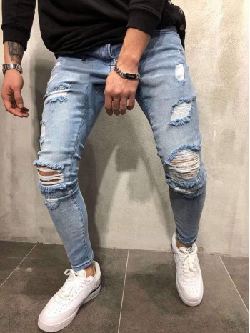 Men Ripped Skinny Jeans