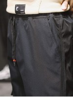 Men Flap Pocket Drawstring Waist Cargo Pants