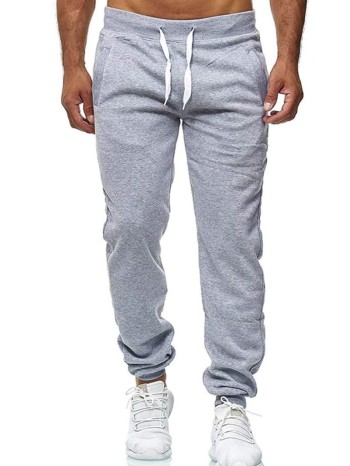 Men Solid Drawstring Waist Sweatpants