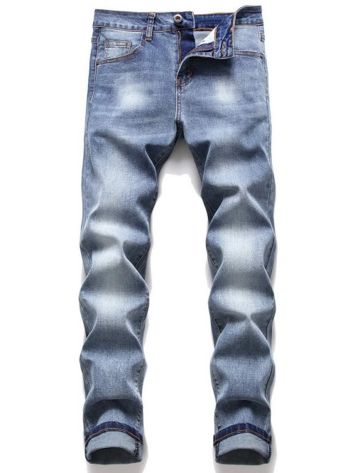 Men Solid Pocket Detail Jeans