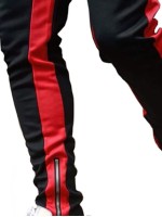 Men Color Block Drawstring Waist Sweatpants