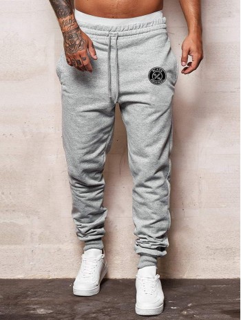 Men Letter Patched Drawstring Sweatpants