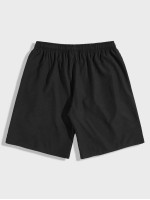 Men Graphic And Letter Print Shorts