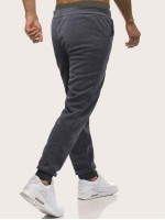 Men lightning Print Drawstring Sweatpants