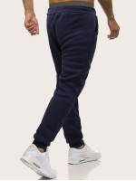 Men lightning Print Drawstring Sweatpants