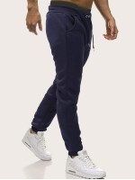 Men lightning Print Drawstring Sweatpants