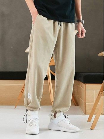 Men Toggle Drawstring Joggers