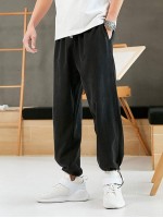 Men Toggle Drawstring Joggers