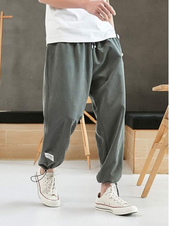 Men Toggle Drawstring Joggers