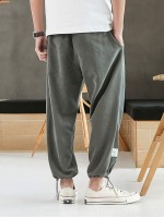 Men Toggle Drawstring Joggers