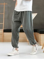 Men Toggle Drawstring Joggers