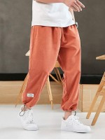 Men Toggle Drawstring Joggers