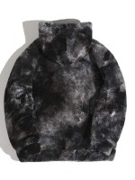 Men Tie Dye Teddy Hooded Sweatshirt