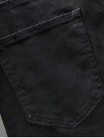 Men Rose Embroidery Distressed Tapered Jeans