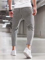 Men Vertical Striped Tapered Pants