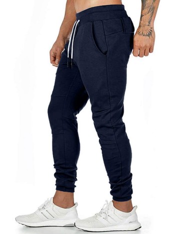 Men Zip Detail Drawstring Waist Sweatpants