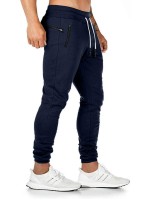 Men Zip Detail Drawstring Waist Sweatpants