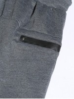 Men Zip Detail Drawstring Waist Sweatpants