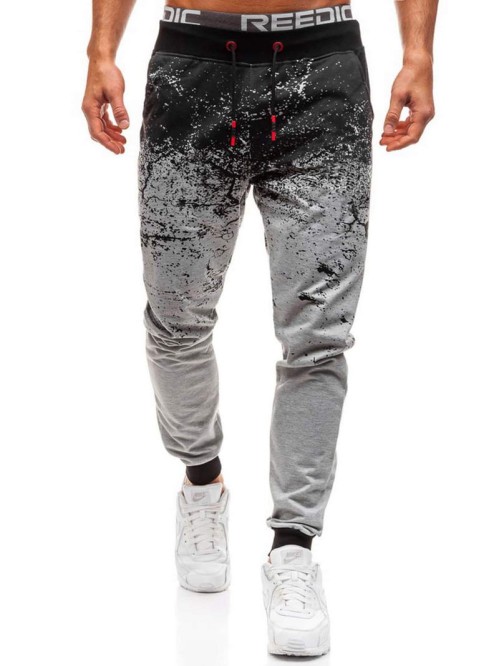 Men Paint Splash Drawstring Waist Joggers