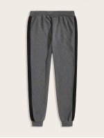 Men Contrast Panel Drawstring Joggers