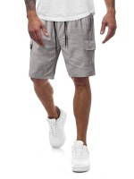 Men Drawstring Waist Cargo Shorts