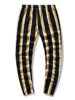 Men Striped Print Drawstring Waist Pants