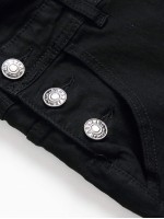 Men Button Detail Pocket Denim Overalls