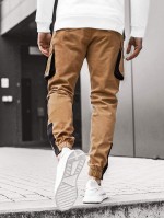 Men Flap Pocket Contrast Panel Cargo Pants