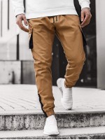 Men Flap Pocket Contrast Panel Cargo Pants