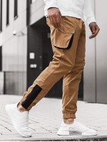 Men Flap Pocket Contrast Panel Cargo Pants