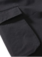 Men Drawstring Hem Ribbon Detail Cargo Pants