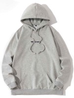 Men Cartoon & Letter Graphic Hoodie